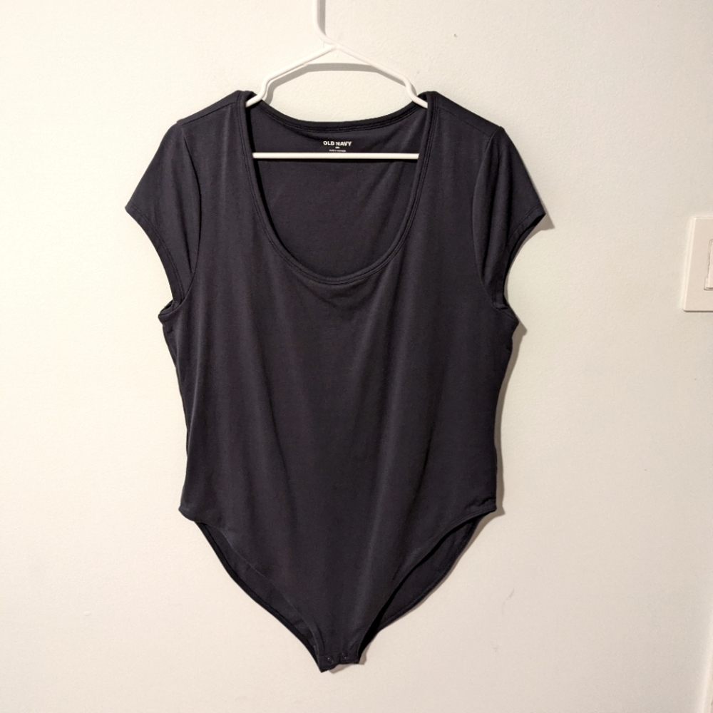 Old Navy Blue Short Sleeve Scoop Neck Bodysuit Size XXL